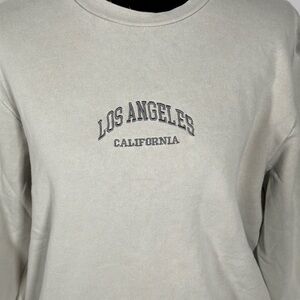PacSun 'Los Angeles California' Embroidered Crewneck Sweatshirt - Sage Green